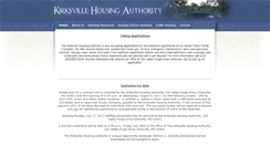 Desktop Screenshot of kirksvillehousingauthority.com