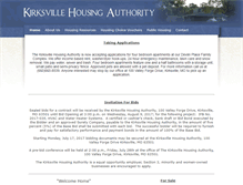 Tablet Screenshot of kirksvillehousingauthority.com